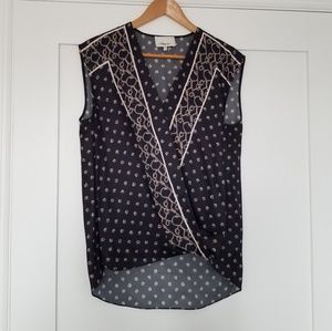 3.1 Phillip Lim Silk Scarf Print V-Neck Blouse